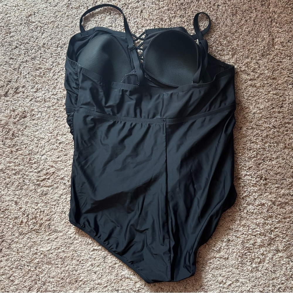Torrid Plus Size OnePiece Black Swimsuit - Picture 4 of 4